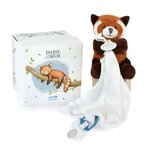 DOUDOU ET COMPAGNIE Animal en peluche Doudou et Compagnie Panda Roux avec doudou attache sucette