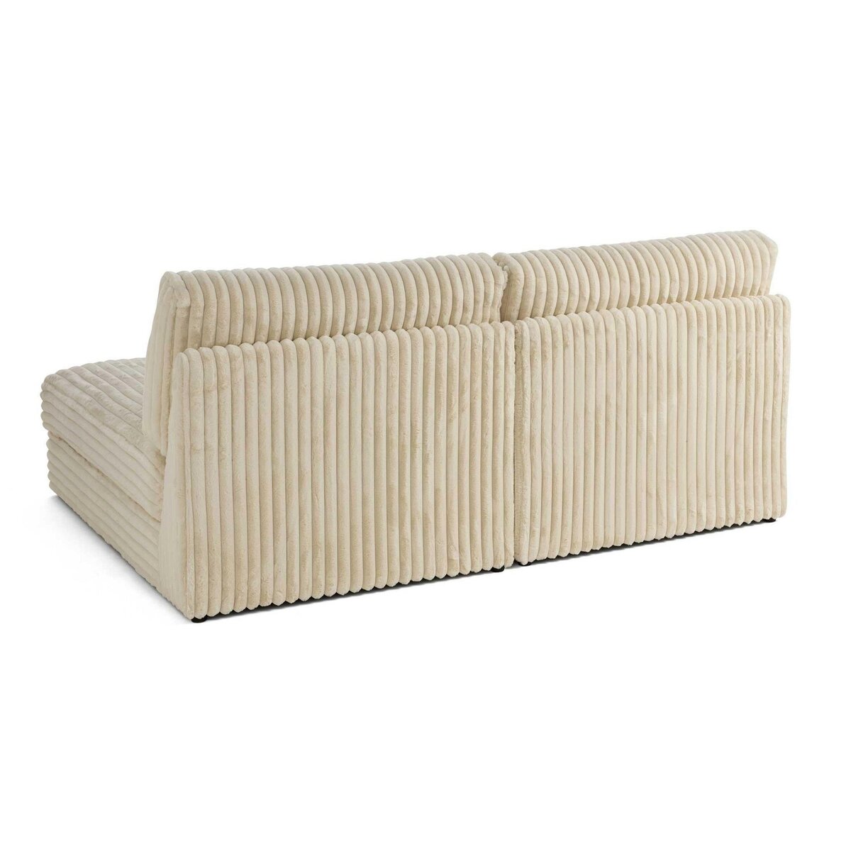 LISA DESIGN Jasper - canapé d'angle modulable 3 places - en fausse fourrure côtelée