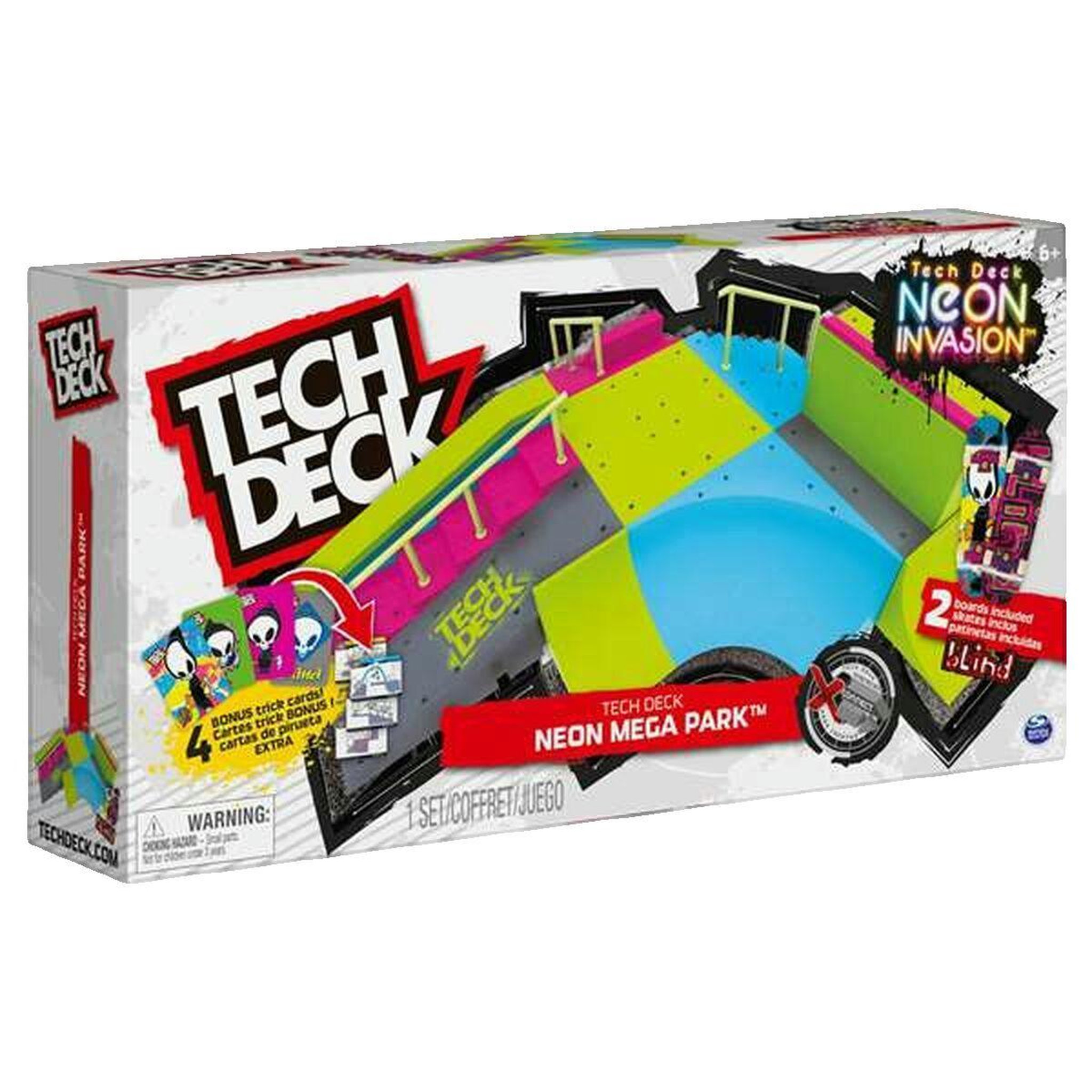 Voir la diapositive 2 : ASTER Jouet de construction Aster Tech Deck Neon Mega Park phosphorescent