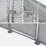 SWEEEK Enclos pour poulailler 2x12m² - Volière en acier galvanisé. bâche de toit imperméable et anti UV. porte avec loquet. enclos pour animaux