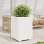 Voir la diapositive 1 : VIDAXL Jardiniere blanc 50x50x72,5 cm bois de pin massif