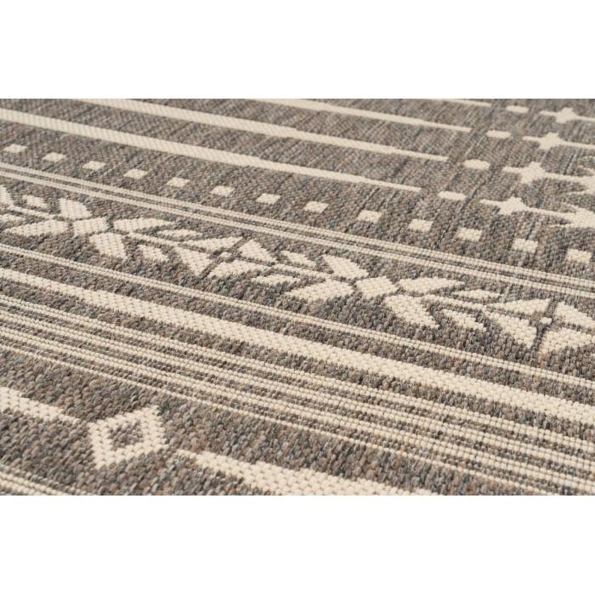 Paris Prix Tapis Imprimé à Poils Plats  Splash  Marron