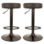 Paris Prix Lot de 2 Tabourets de Bar  Mumford  63-83cm Noir