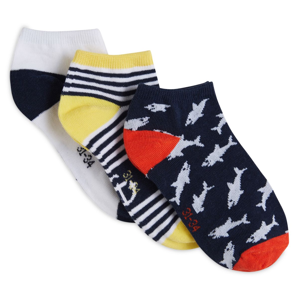 INEXTENSO Lot de 3 paires de socquettes garçon