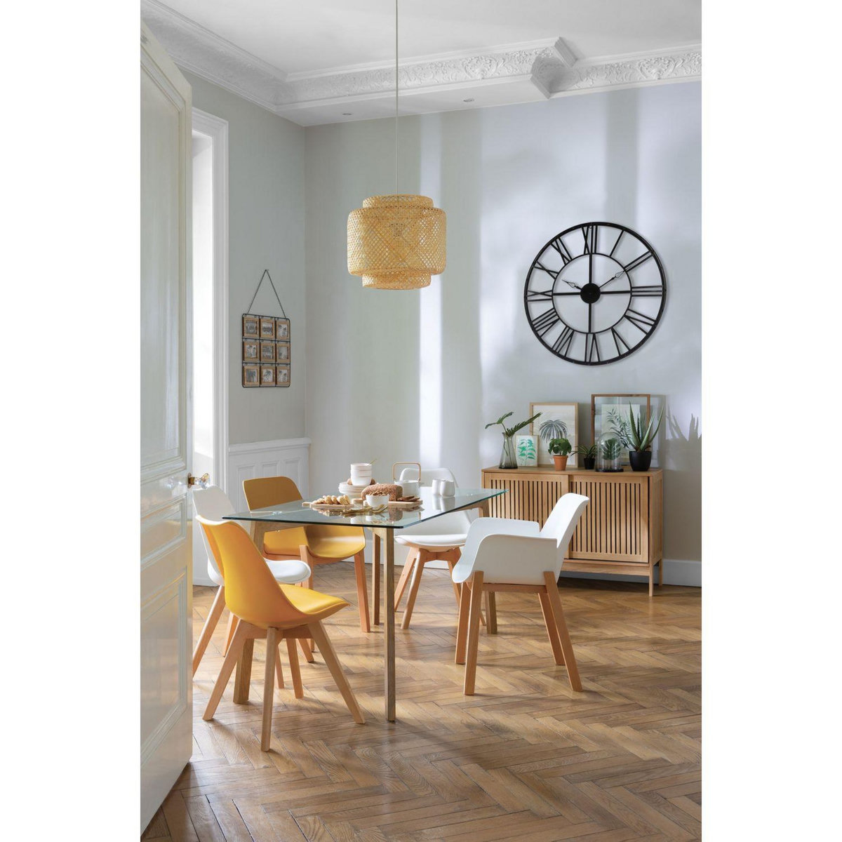 ATMOSPHERA Table à manger Taho pour 6 personnes en verre - Transparente