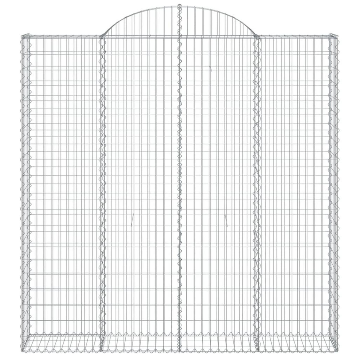 VIDAXL Paniers a gabions arques 2 pcs 200x30x200/220 cm fer galvanise