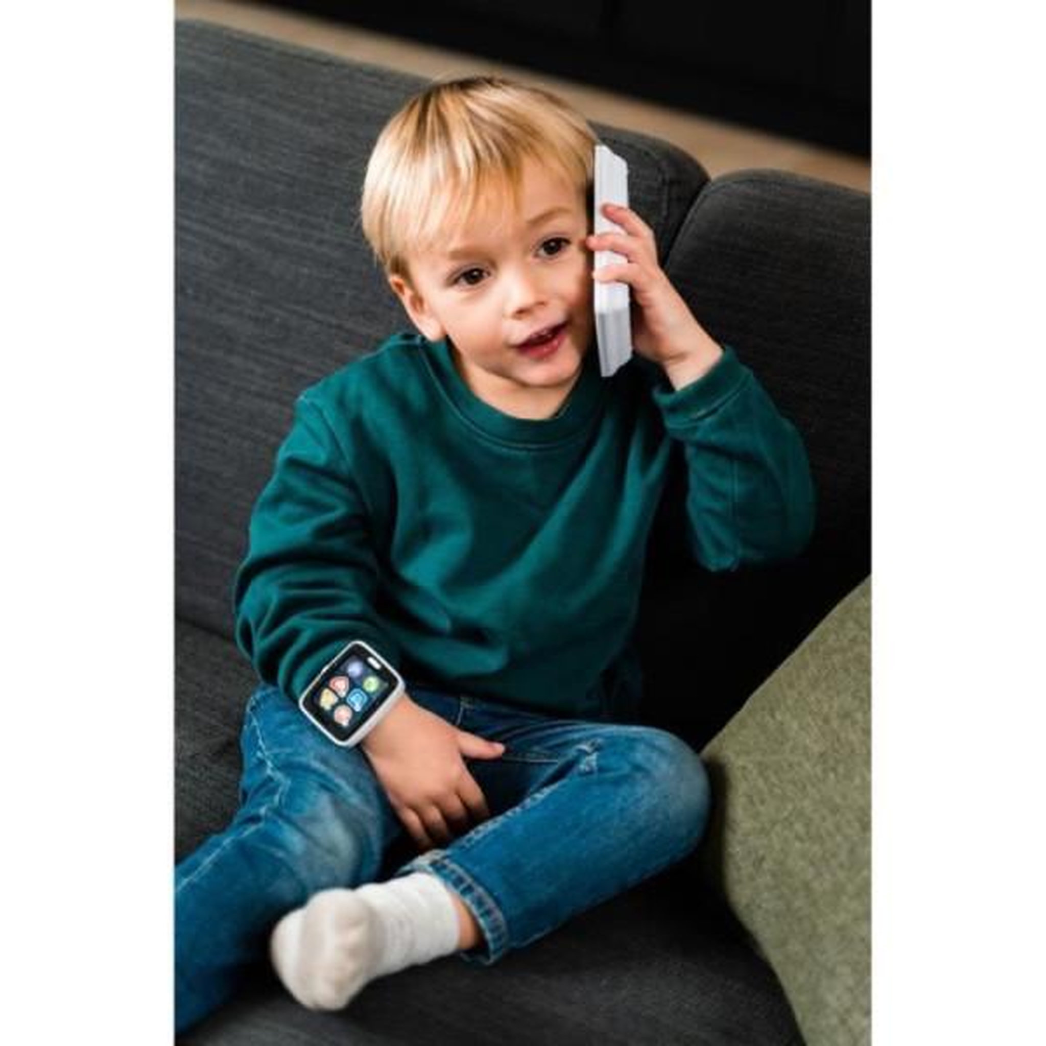 Voir la diapositive 4 : Téléphone et Montre - KD - Mon Téléphone et sa Montre Fitness - Imitation réaliste pour les tout-petits