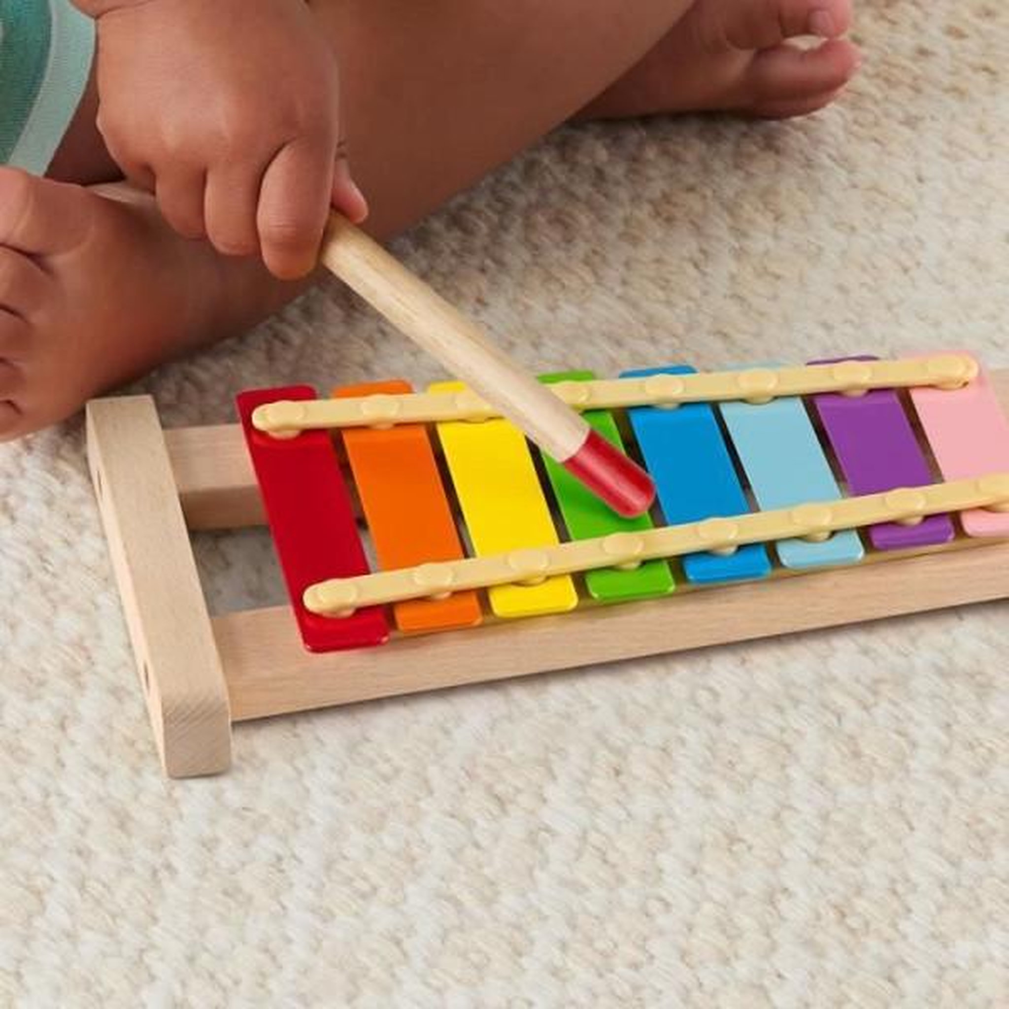 Voir la diapositive 6 : FISHER PRICE Fisher-Price-Xylophone en bois, instrument de musique avec 2 pieces HXV13