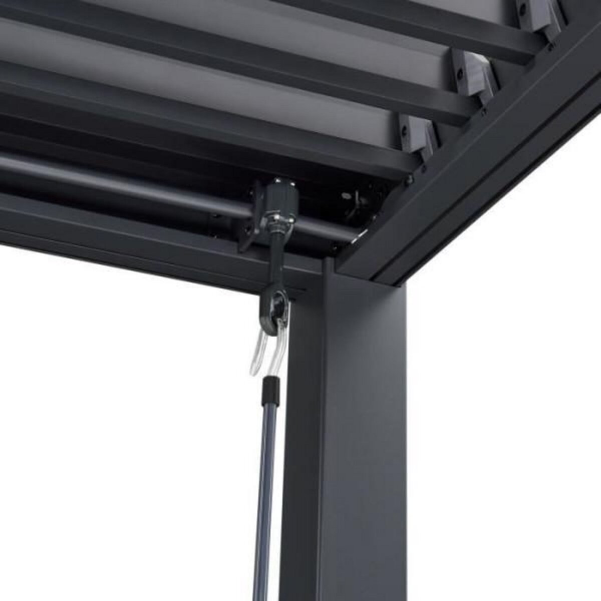 MARKET24 Pergola bioclimatique GAYA - Structure en aluminium et en acier - 290x290xH240 cm - Gris