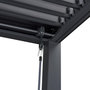 Voir la diapositive 5 : MARKET24 Pergola bioclimatique GAYA - Structure en aluminium et en acier - 290x290xH240 cm - Gris