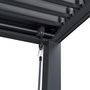 Voir la diapositive 5 : MARKET24 Pergola bioclimatique GAYA - Structure en aluminium et en acier - 290x290xH240 cm - Gris