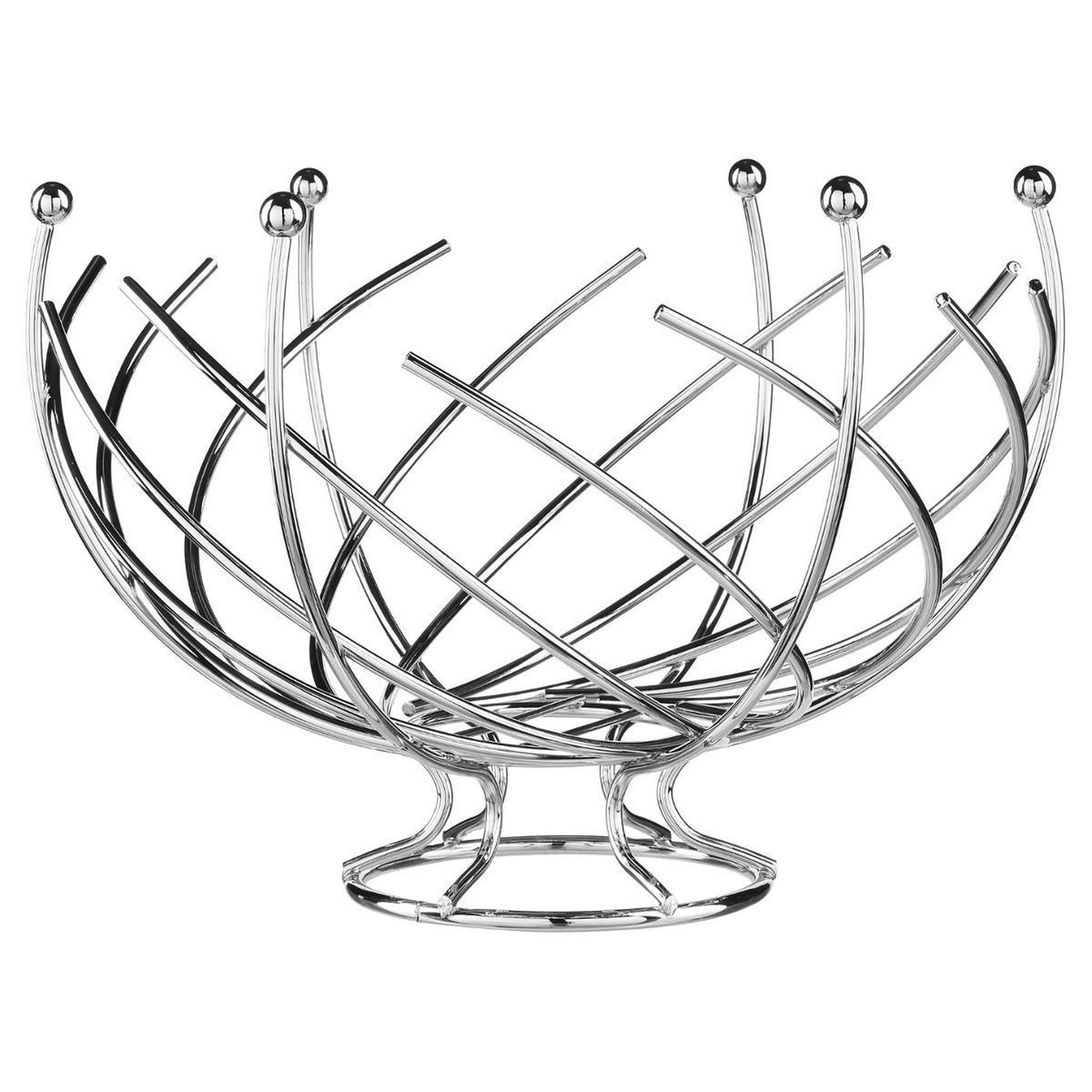 FIVE Corbeille à fruits en métal  spirale  30cm argent