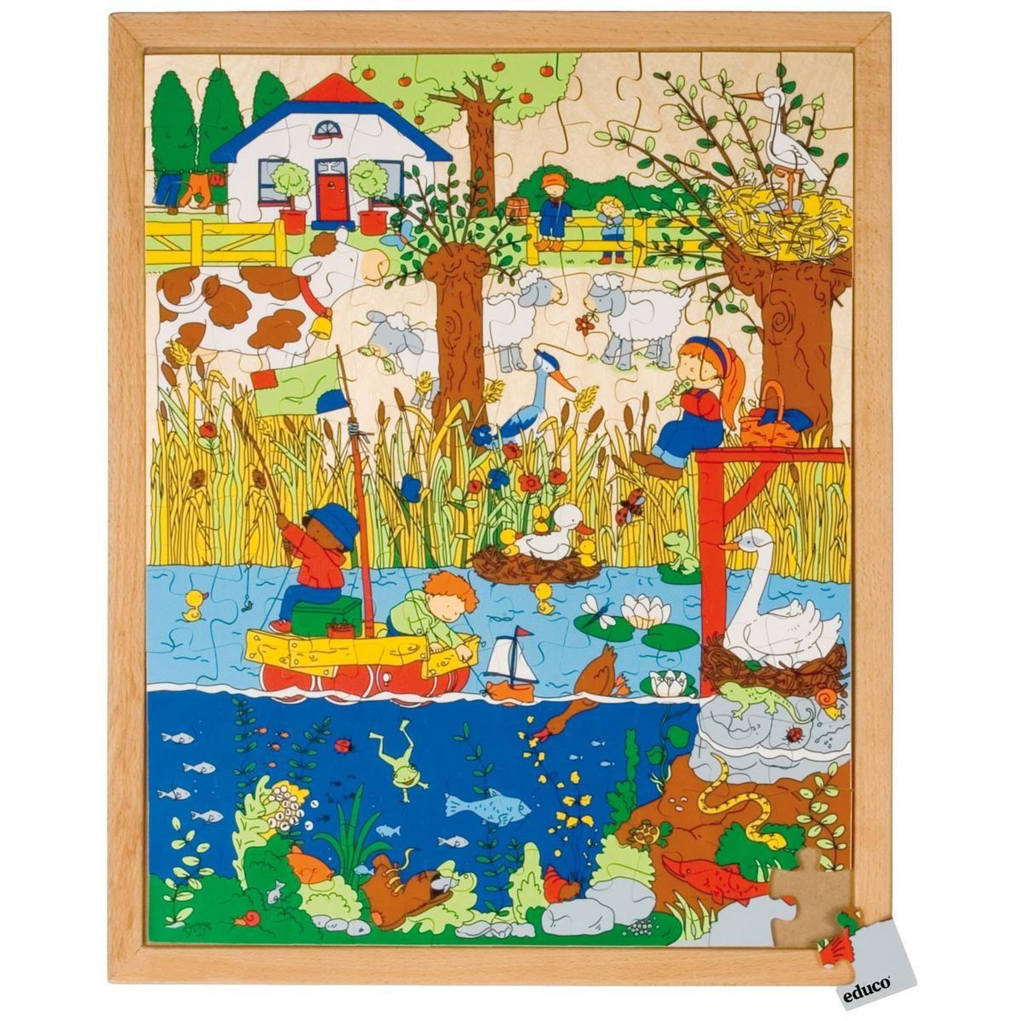 EDUCO Dessus et dessous - le lac — 120 pièces de puzzle