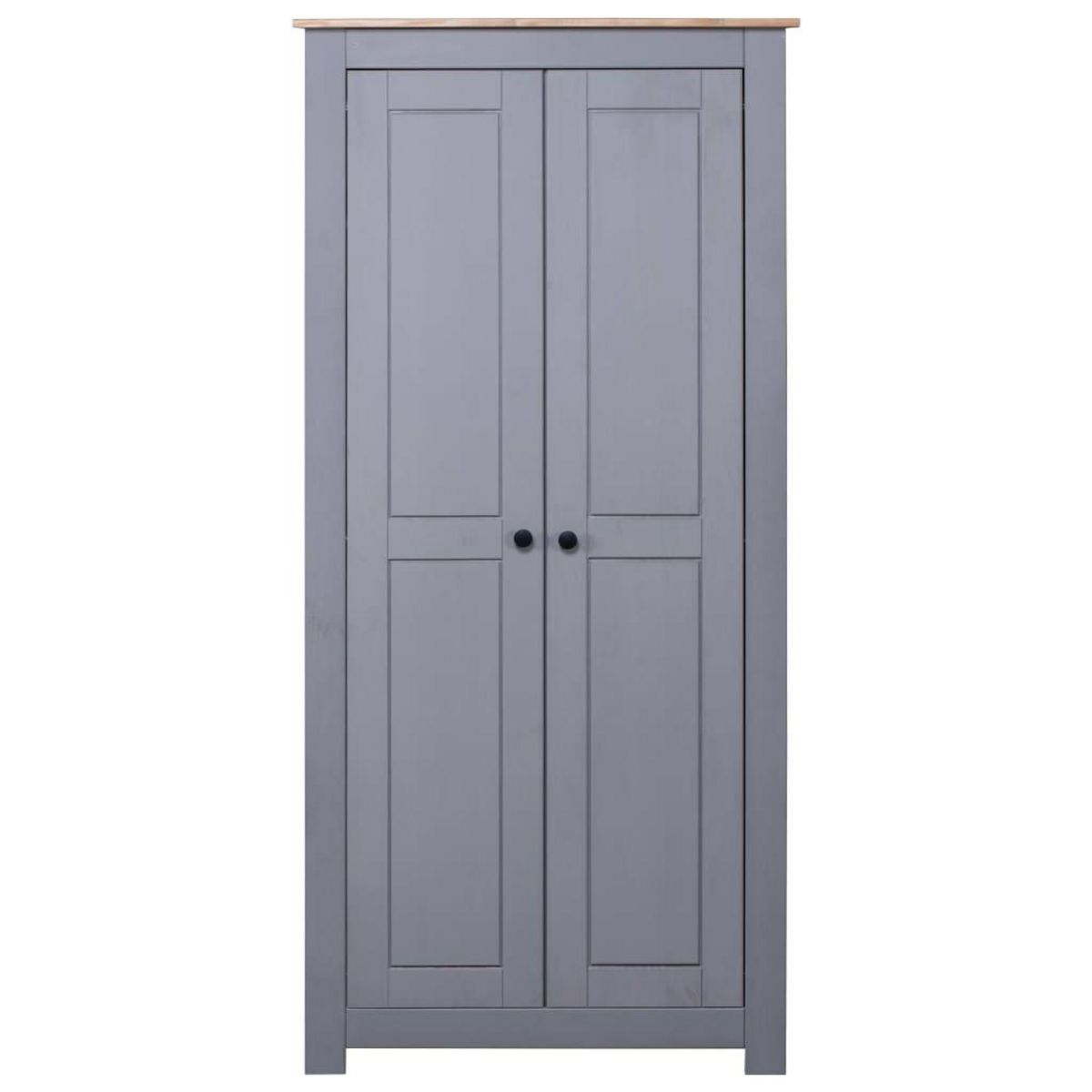VIDAXL Garde-robe Gris 80x50x171,5 cm Pin massif Assortiment Panama