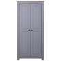 Voir la diapositive 2 : VIDAXL Garde-robe Gris 80x50x171,5 cm Pin massif Assortiment Panama