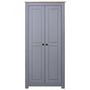 Voir la diapositive 2 : VIDAXL Garde-robe Gris 80x50x171,5 cm Pin massif Assortiment Panama