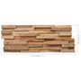 Voir la diapositive 5 : VIDAXL Panneaux de revetement mural 3D 10 pcs 1,08 m^2 Bois de teck