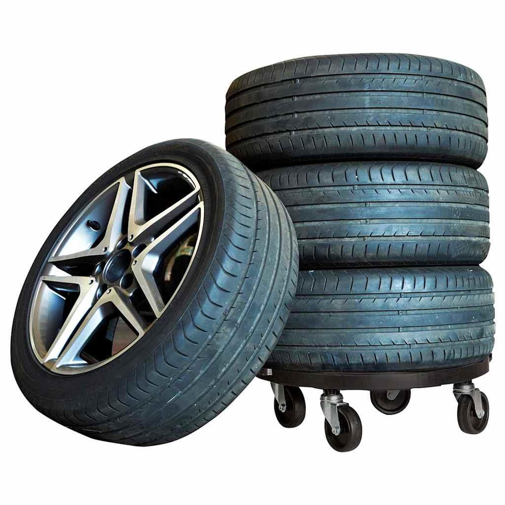 Voir la diapositive 4 : VIDAXL Chariots a plantes avec roues 5 pcs diametre 40 cm noir 275 kg