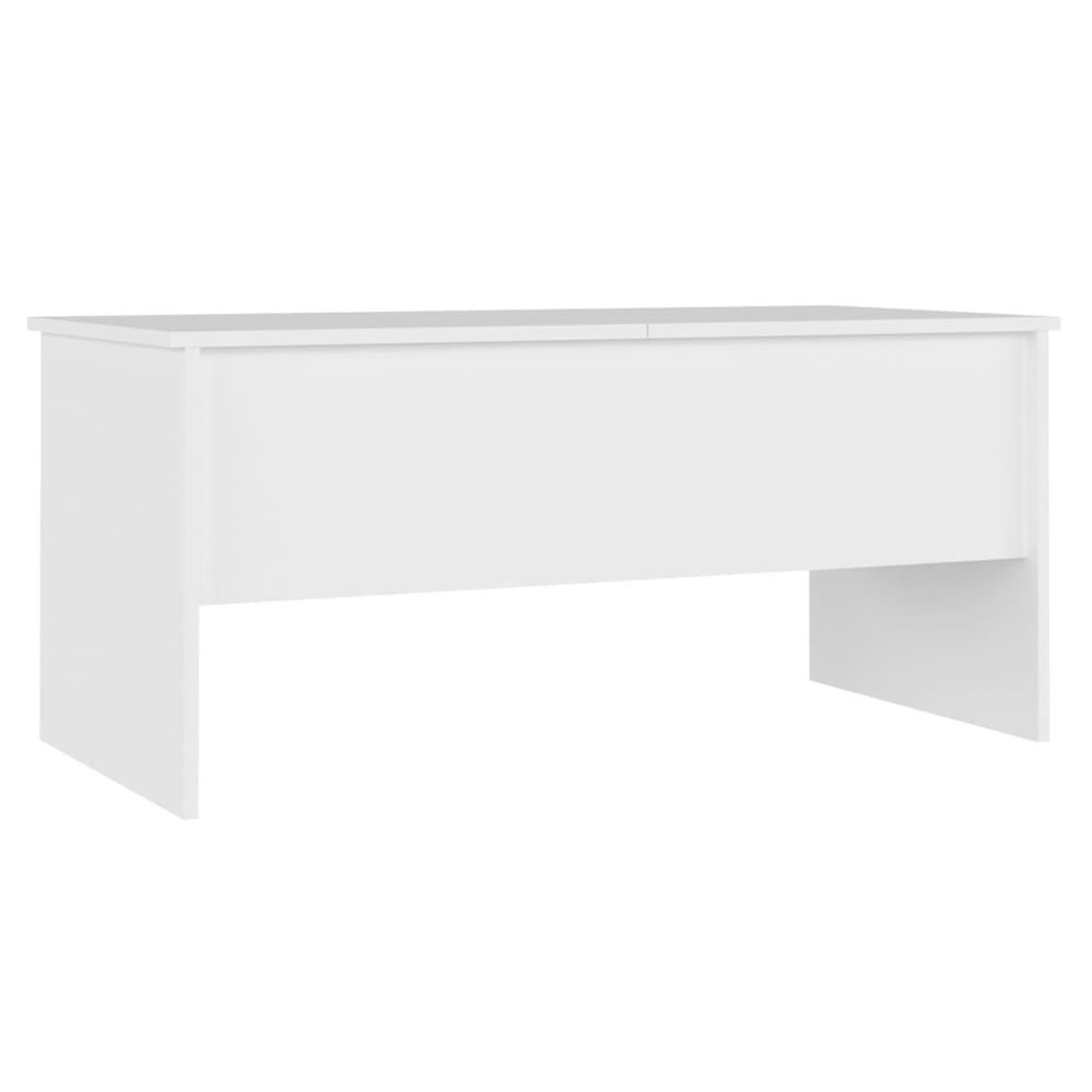 Voir la diapositive 5 : VIDAXL Table basse Blanc 102x50,5x46,5 cm Bois d'ingenierie