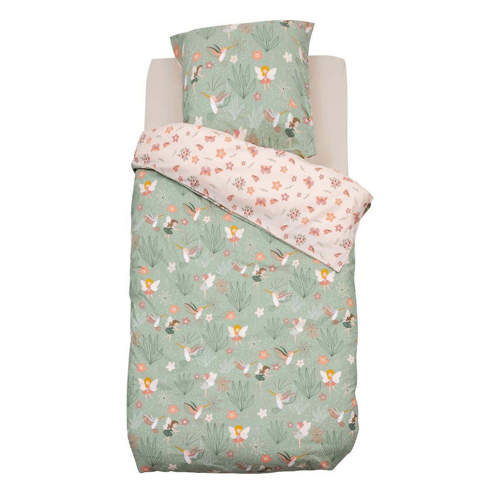 Voir la diapositive 2 : Atmosphera Kids Parure de Lit 2 Pièces  Fée  140x200cm Multicolore