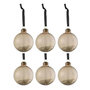 Voir la diapositive 1 : Paris Prix Lot de 6 Boules de Noël  Intérieur Paillettes  8cm Marron