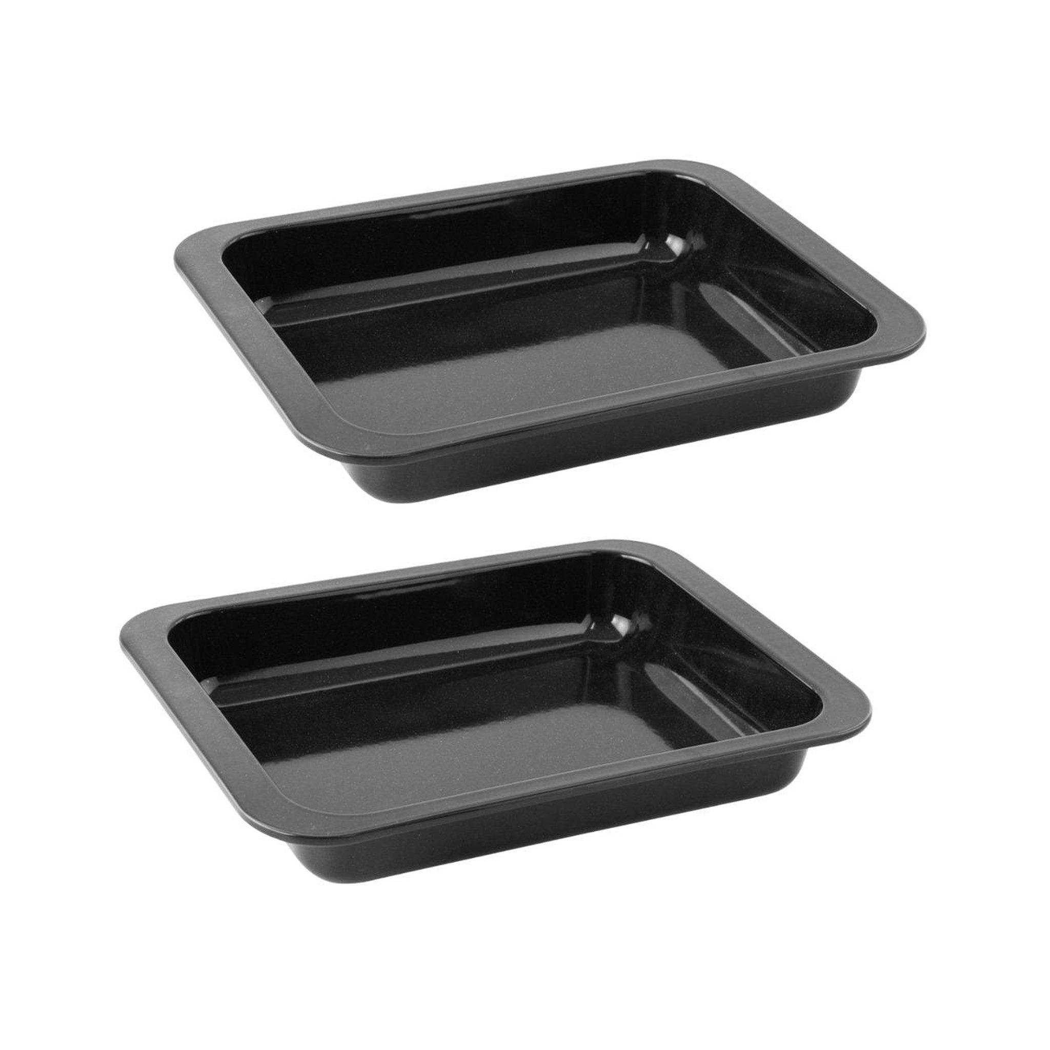ZENKER Lot de 2 plats four 33/33 cm en acier émaillé avec 2 ustensiles Zenker Special cooking