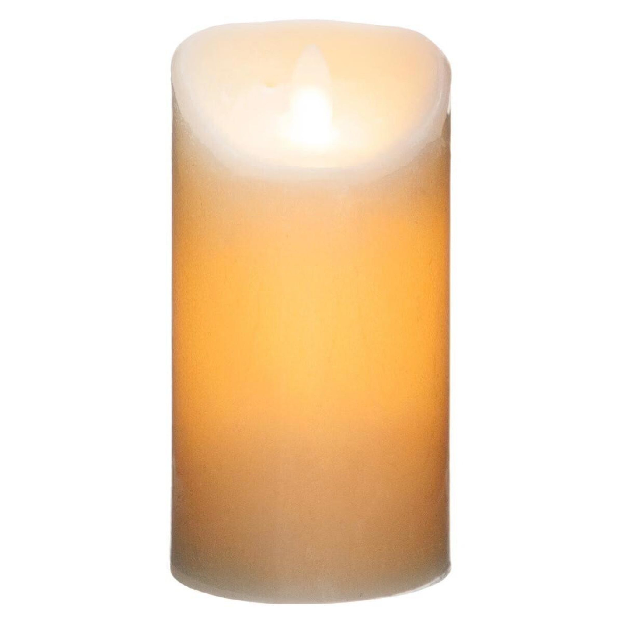 Voir la diapositive 2 : COMPTOIR DE LA BOUGIE Bougie led flamme vacillante  vela  460g blanc