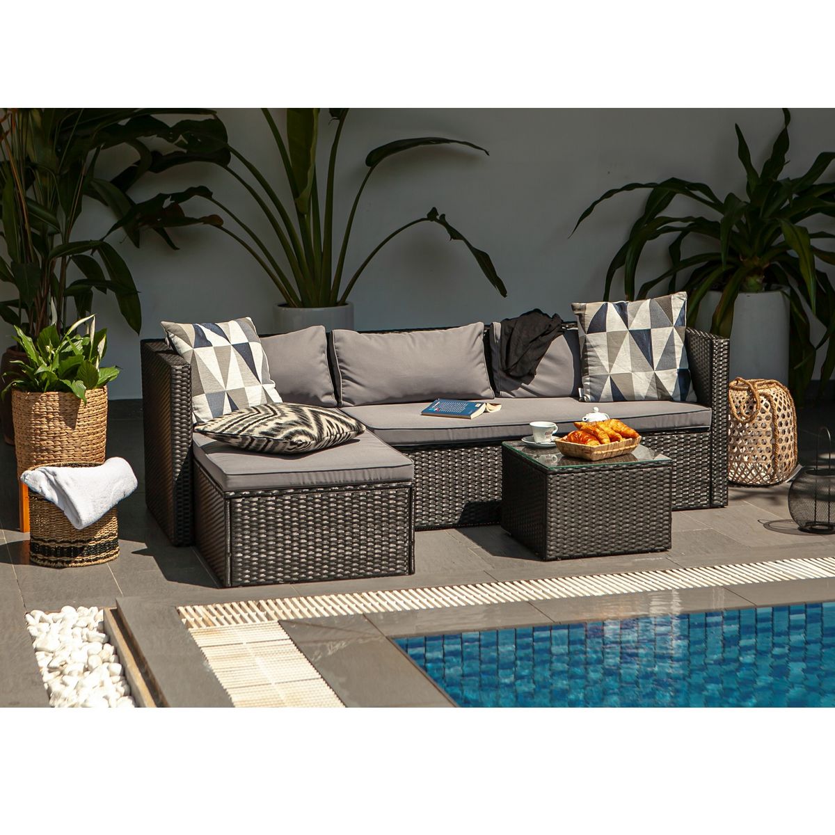 Salon bas de jardin - 3 places - DELLA