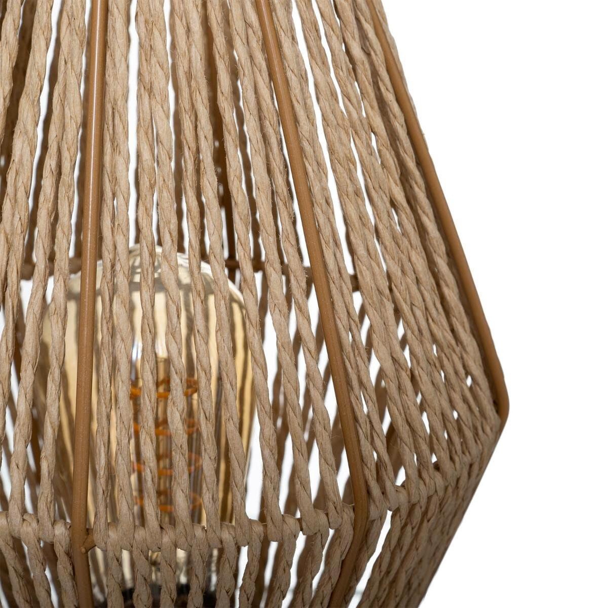 Voir la diapositive 2 : ATMOSPHERA Lampe à poser corde  aissa  32cm naturel & noir