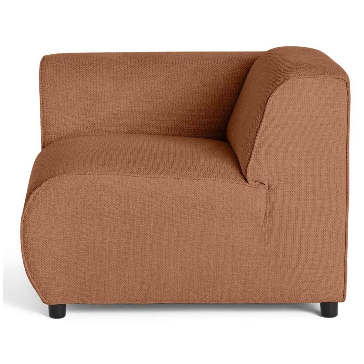 LISA DESIGN Suaro - module d'assise d'angle gauche en tissu texturé