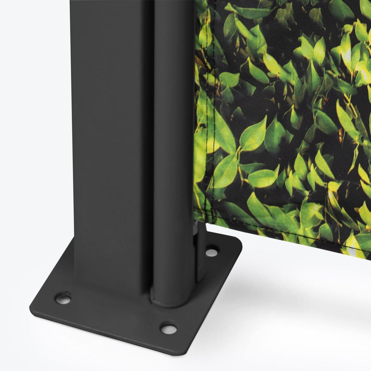 ID MARKET Paravent extérieur rétractable 180 x 400 cm imprimé feuillage store latéral