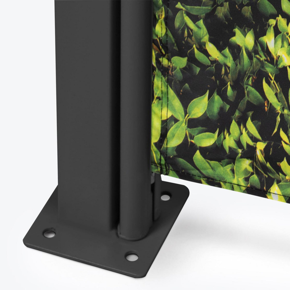 ID MARKET Paravent extérieur rétractable 180 x 400 cm imprimé feuillage store latéral