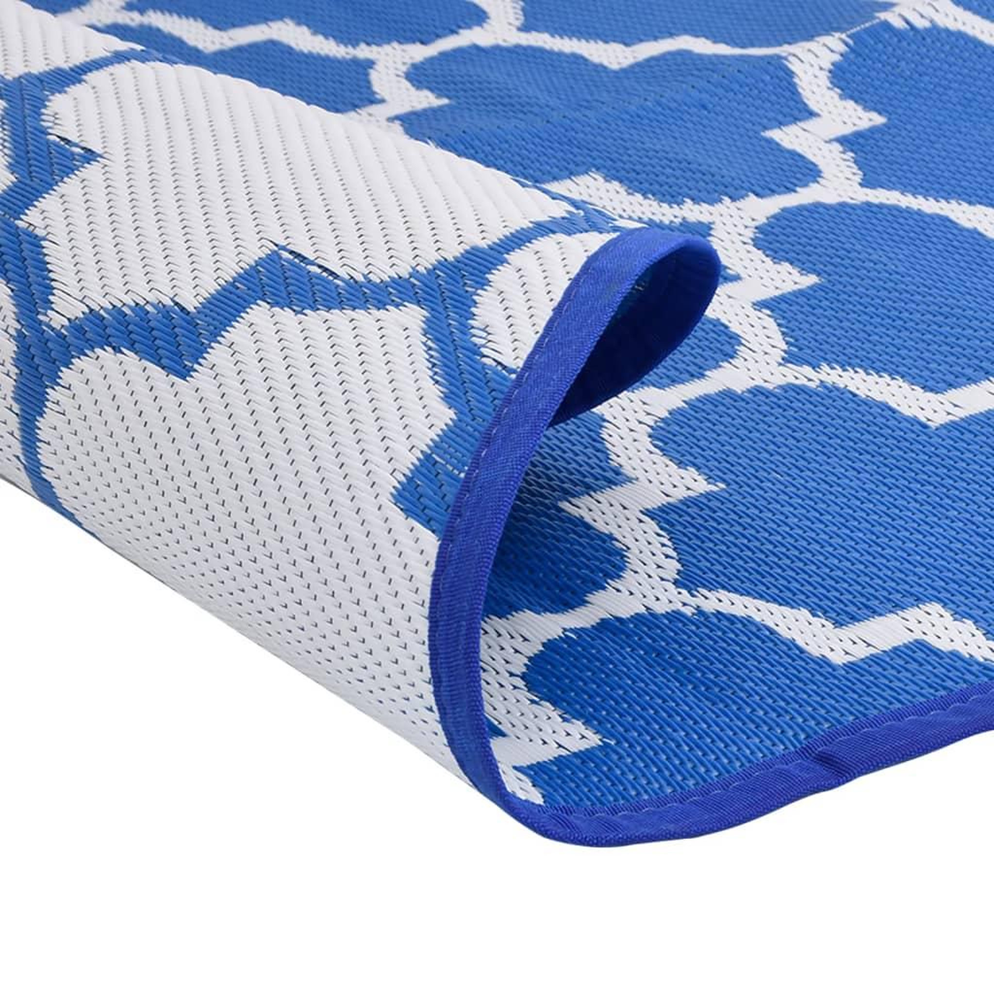Voir la diapositive 4 : VIDAXL Tapis d'exterieur ARAKIL bleu Ø160 cm PP