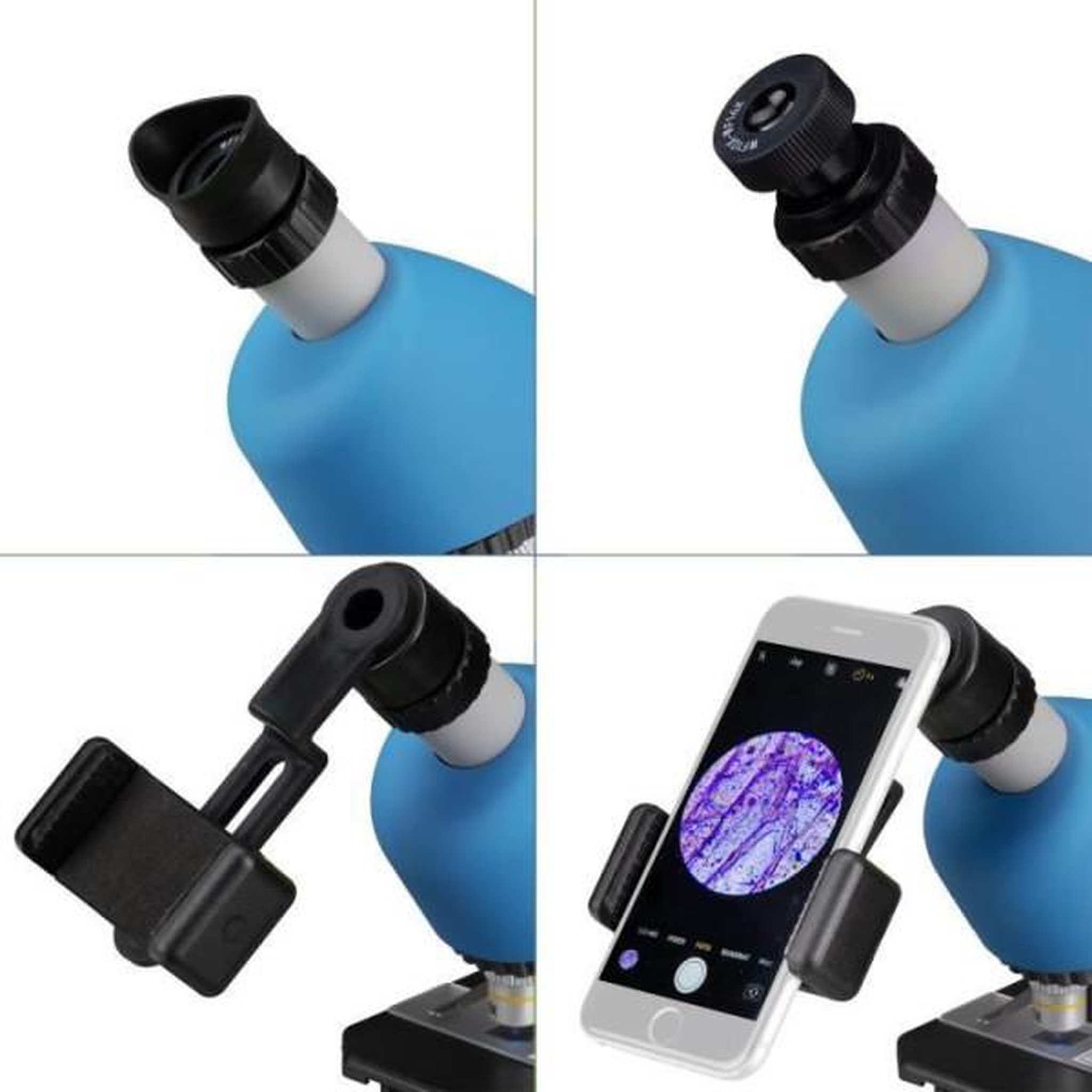 Voir la diapositive 4 : Bresser Microscope  Junior 40640x bleu