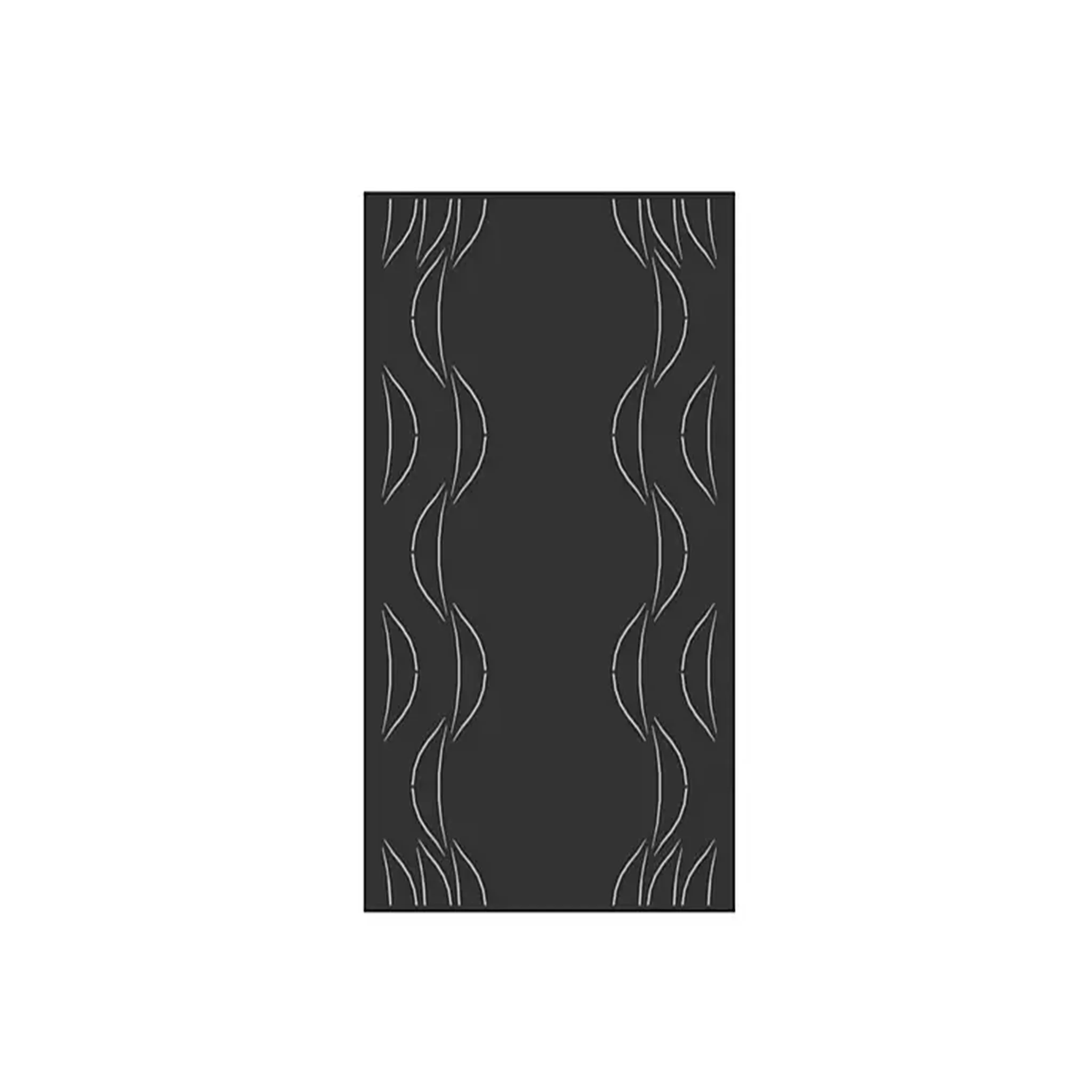 Le marquier Plaque murale - Eole noire - L.80xH.120 cm - Origine France
