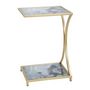 Voir la diapositive 3 : Paris Prix Table d'Appoint Effet Marbre  Level  60cm Gris & Or