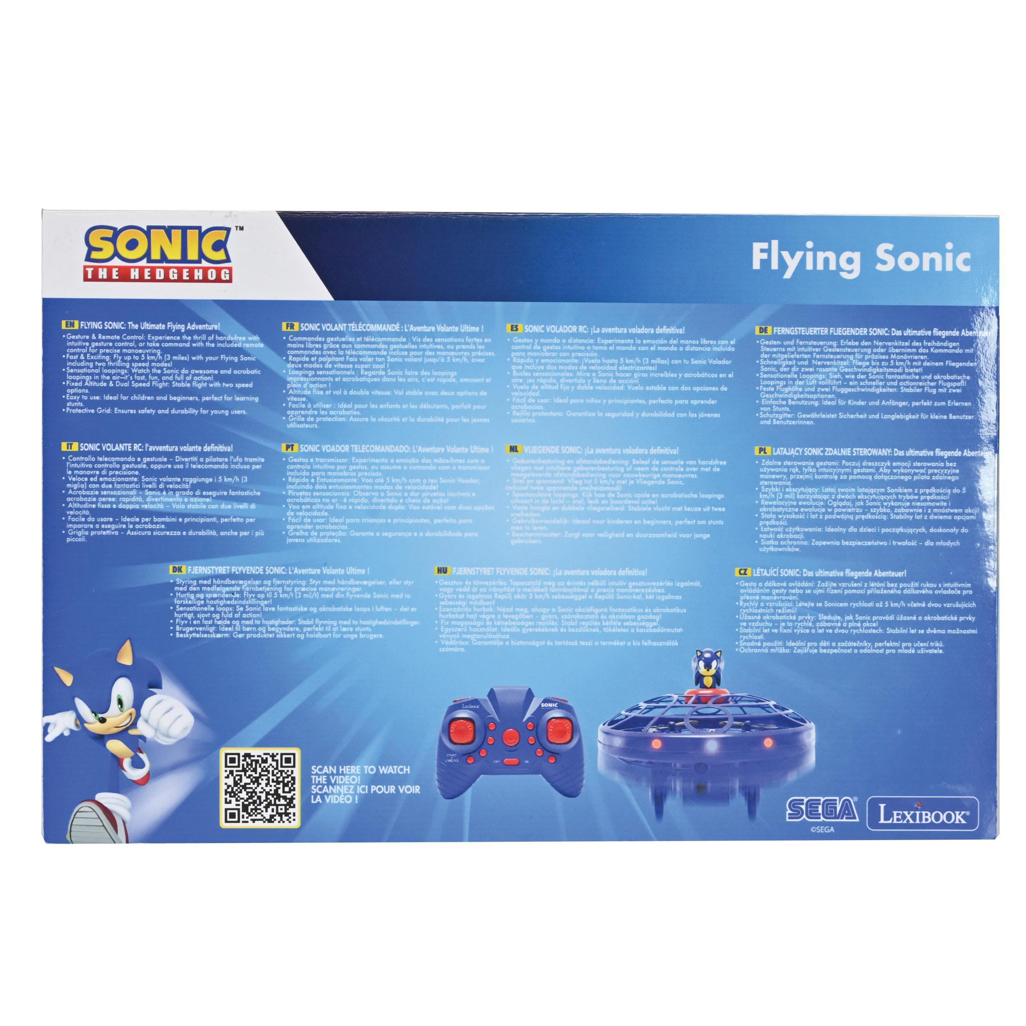Voir la diapositive 4 : Lexibook RC Flying Sonic Volant Télécommandé
