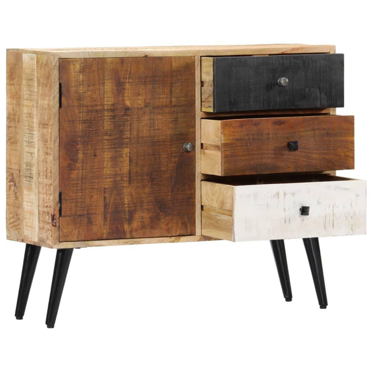 VIDAXL Buffet 88x30x73 cm Bois de manguier massif