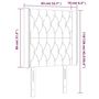 Voir la diapositive 6 : VIDAXL Tete de lit avec oreilles Creme 83x16x118/128 cm Tissu