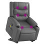 Voir la diapositive 3 : VIDAXL Fauteuil inclinable de massage Gris Similicuir