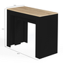 Voir la diapositive 5 : ID MARKET Table console extensible ORLANDO 14 personnes 300 cm bois noir et façon hêtre