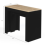 Voir la diapositive 5 : ID MARKET Table console extensible ORLANDO 14 personnes 300 cm bois noir et façon hêtre