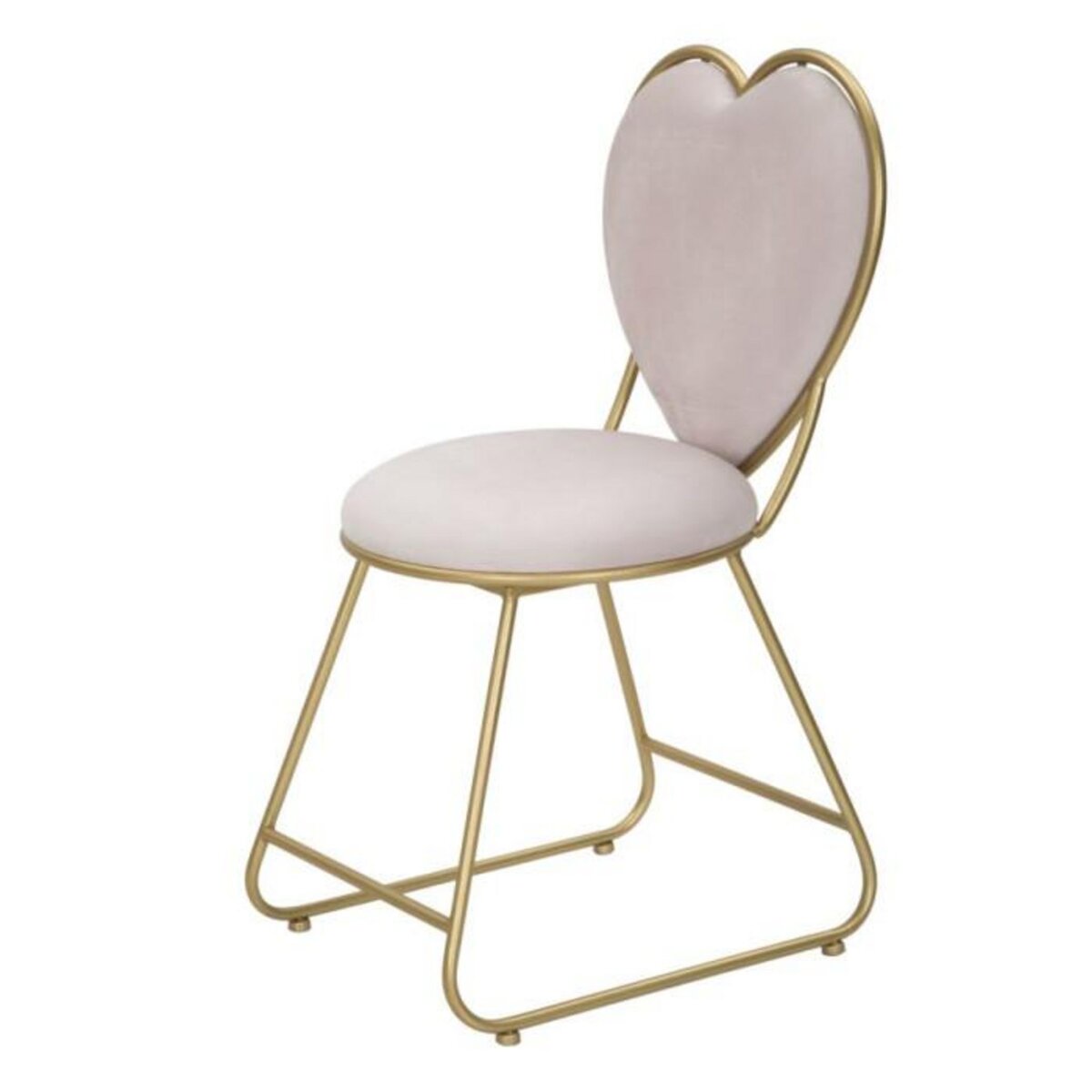 Paris Prix Chaise Design Coeur  Heart  80cm Rose & Or
