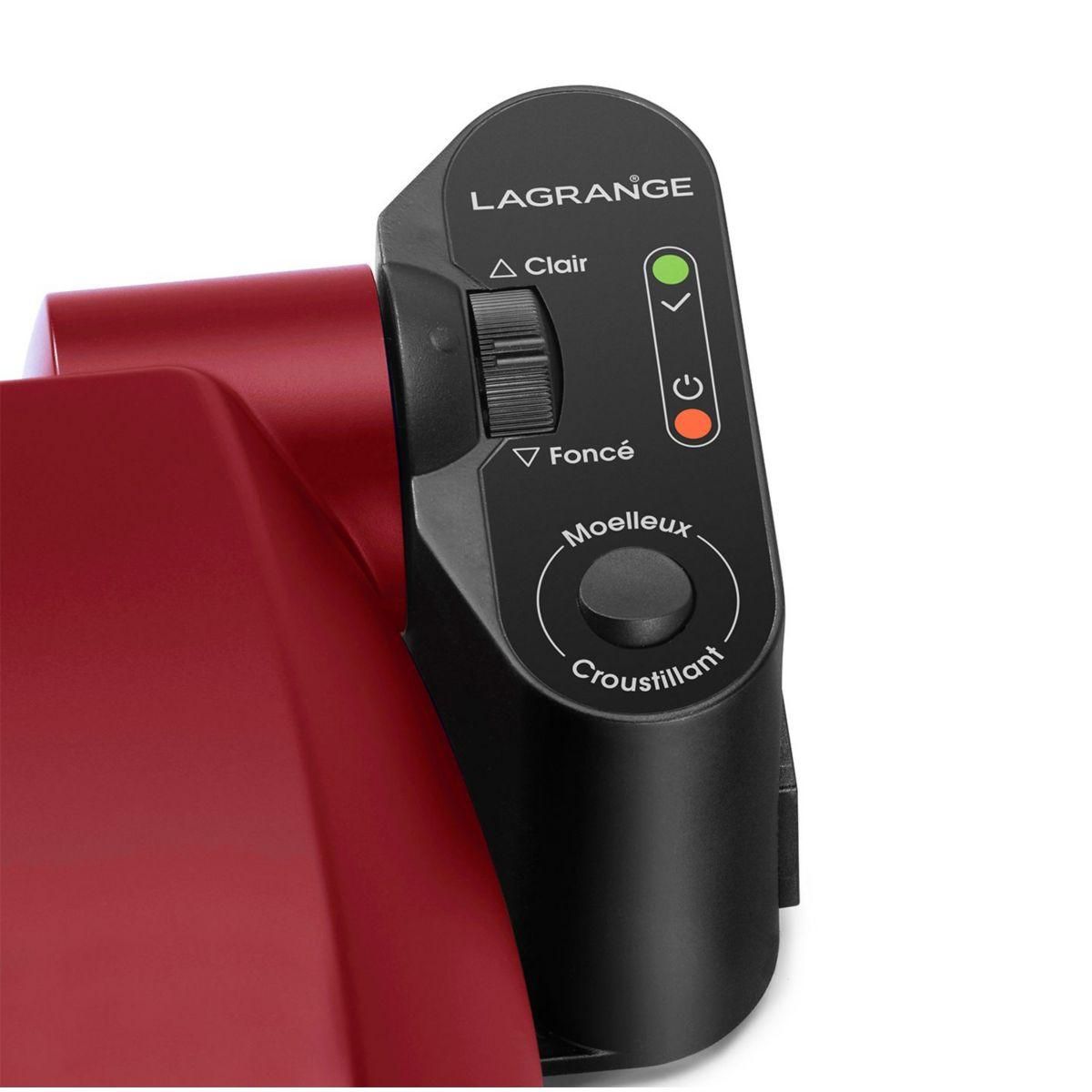 LAGRANGE Croque, gaufrier, gaufrette Premium Gaufres Rouge Mat - Spatule