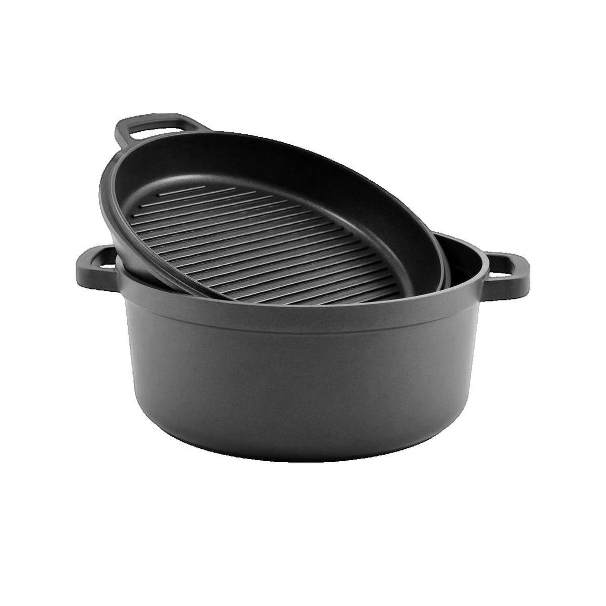 Voir la diapositive 2 : HELLO MAESTRO Casserole Maestro Garnek avec poêle grill 4,5 litres