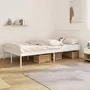 VIDAXL Cadre de lit metal avec tete de lit blanc 120x200 cm