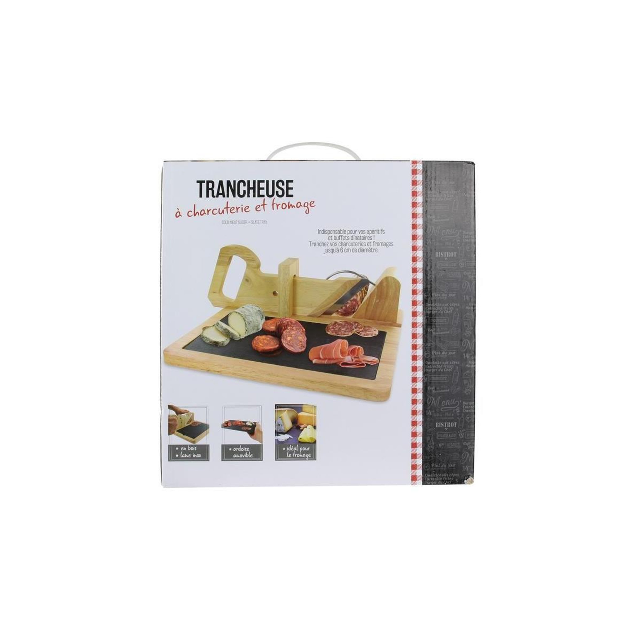 Voir la diapositive 5 : COOK CONCEPT Trancheuse à Saucisson  Plateau Ardoise  29cm Naturel