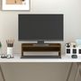 Voir la diapositive 1 : VIDAXL Support de moniteur Marron miel 50x24x16 cm Bois de pin solide