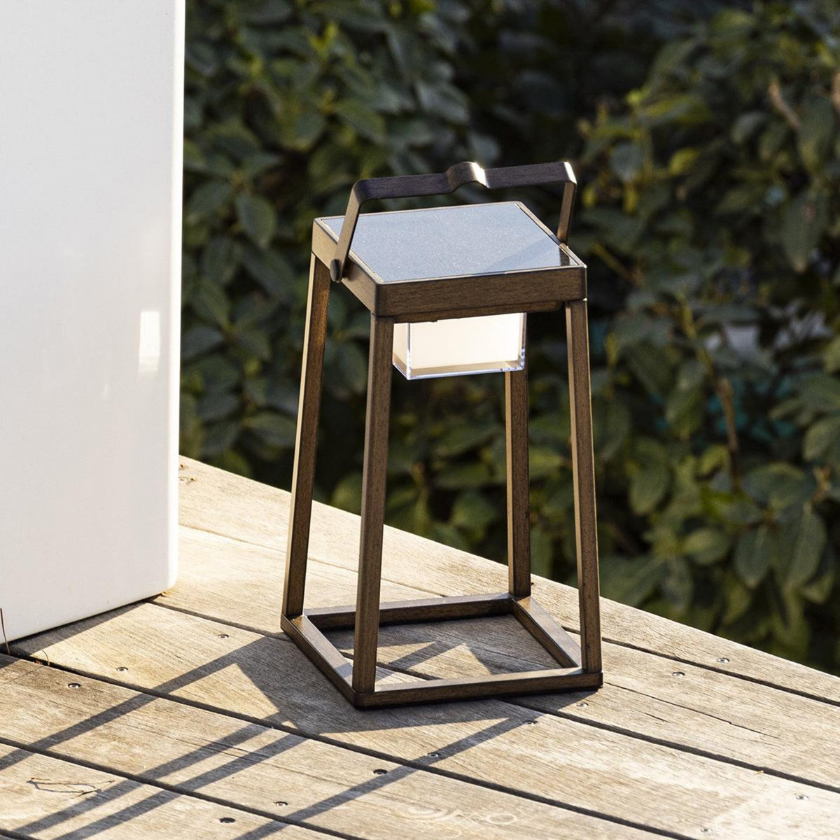 Lumisky Lanterne design sans fil LED VERONA Marron Aluminium H30cm