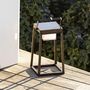 Voir la diapositive 4 : Lumisky Lanterne design sans fil LED VERONA Marron Aluminium H30cm